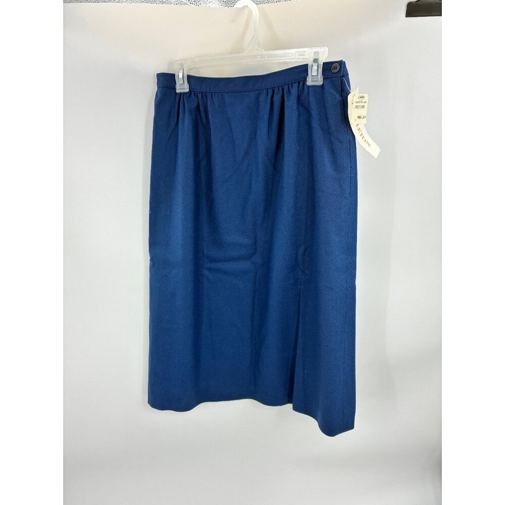 Pendleton Womens Size 12 Blue Vintage Wool Midi Skirt Classic Lined Career